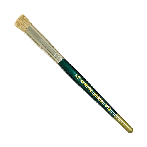 Royal Langnickel White Bristle Stencil Brush - Short 1/2"